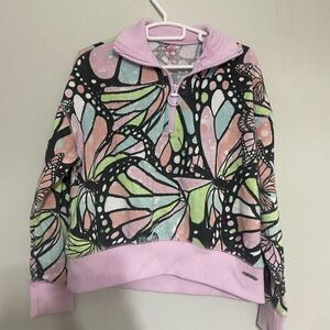 Toddler girls justice size extra small XS zip up‎ sweatshirt